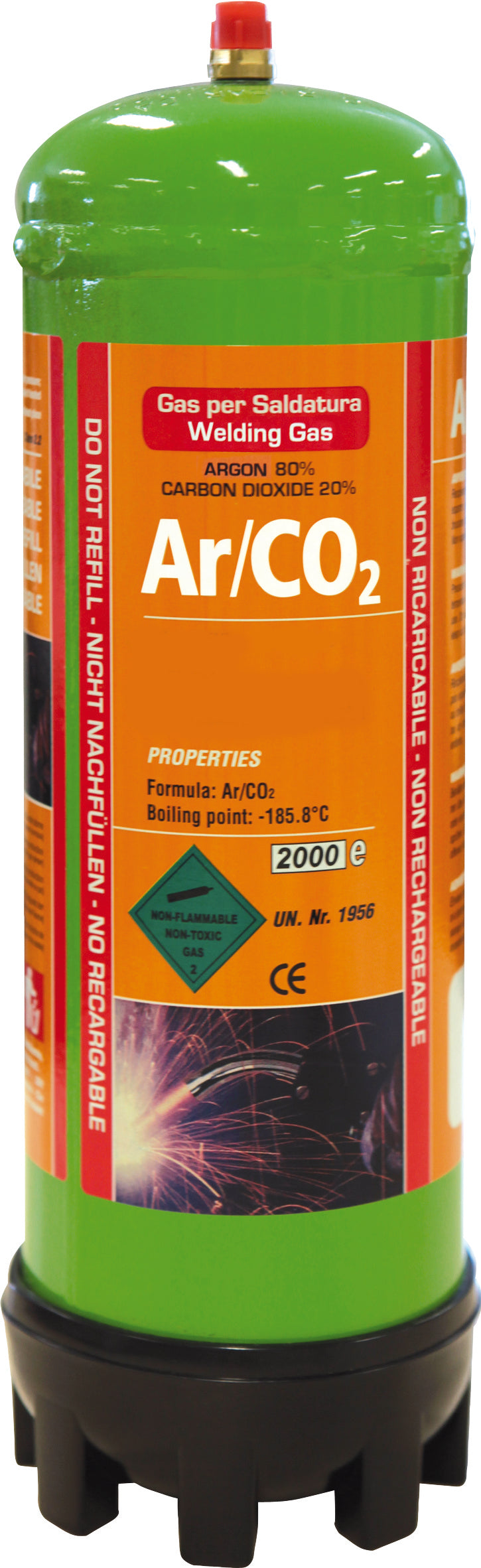 Gys wegwerpgasfles, argon co2, 1,8l - 5193043664 5193043664