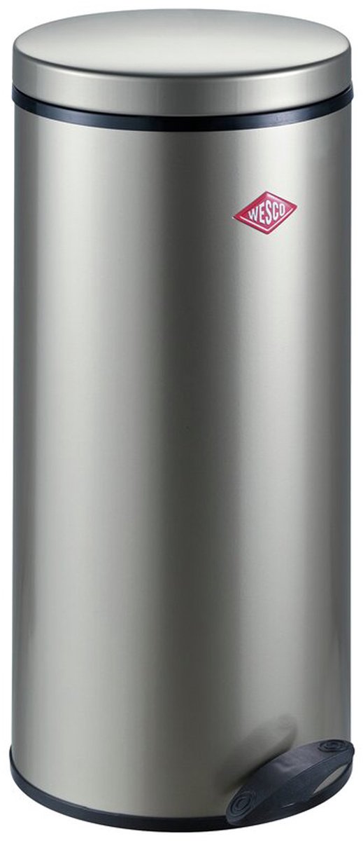 Wesco gastro 127 afvalbak | pedaalemmer | 22 liter | metaal - zilver | prullenbak - made in germany