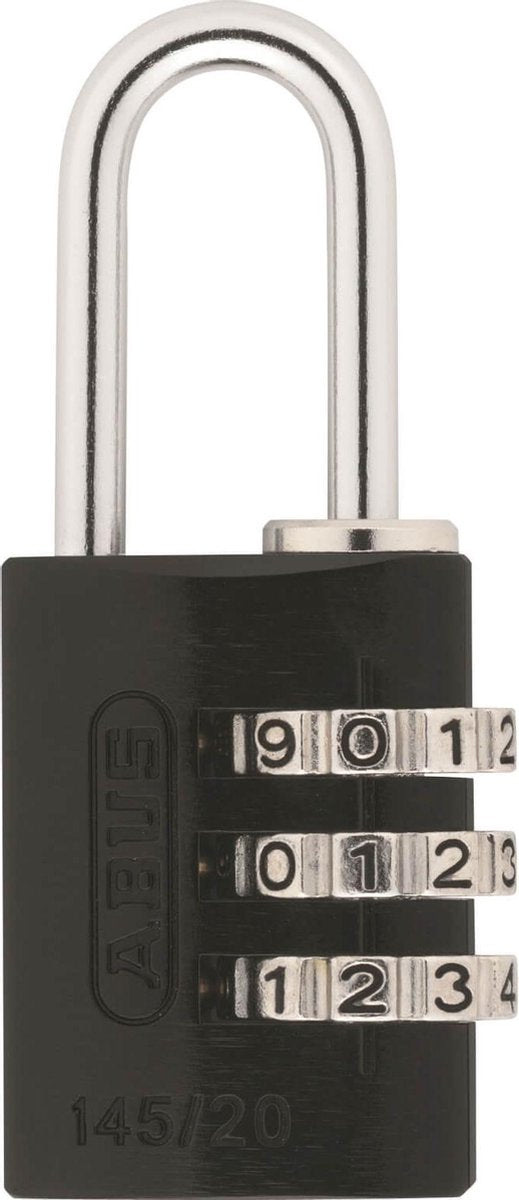Abus number padlock 145 20 - Black, 5cm