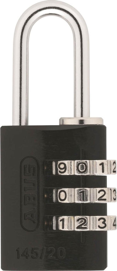 Abus number padlock 145 20 - Black, 5cm