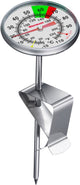 Termómetro de leche Westmark - práctico termómetro de cocina para espumar leche, deliciosa espuma de leche para café, termómetro de barista con clip - acero inoxidable, 12952270