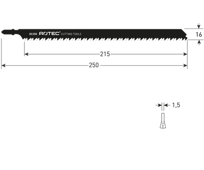 Hoja de sierra de calar Rotec dc355 (2uds)