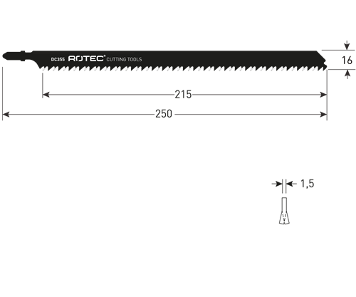 Lama per seghetto alternativo Rotec dc355 (2 pezzi)