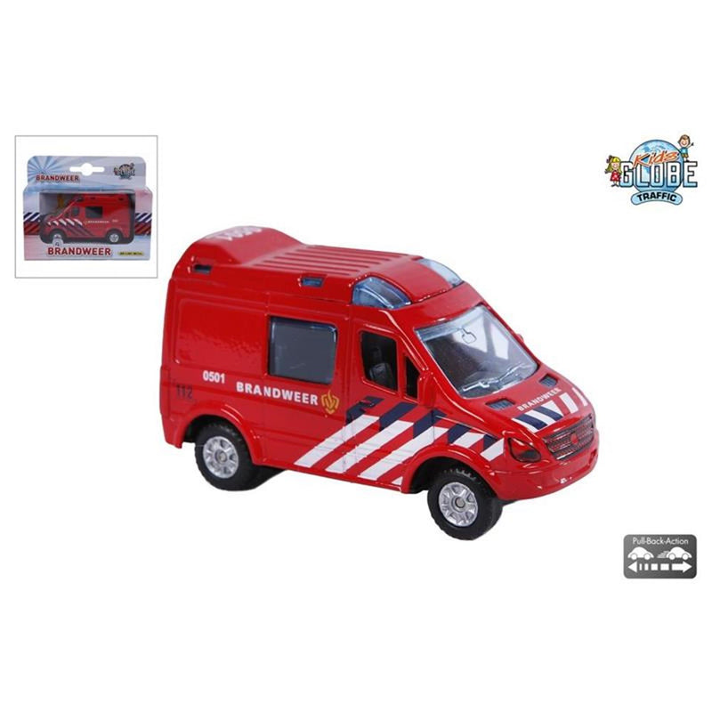 Kids Globe Die-Cast Fire Truck, 8 cm