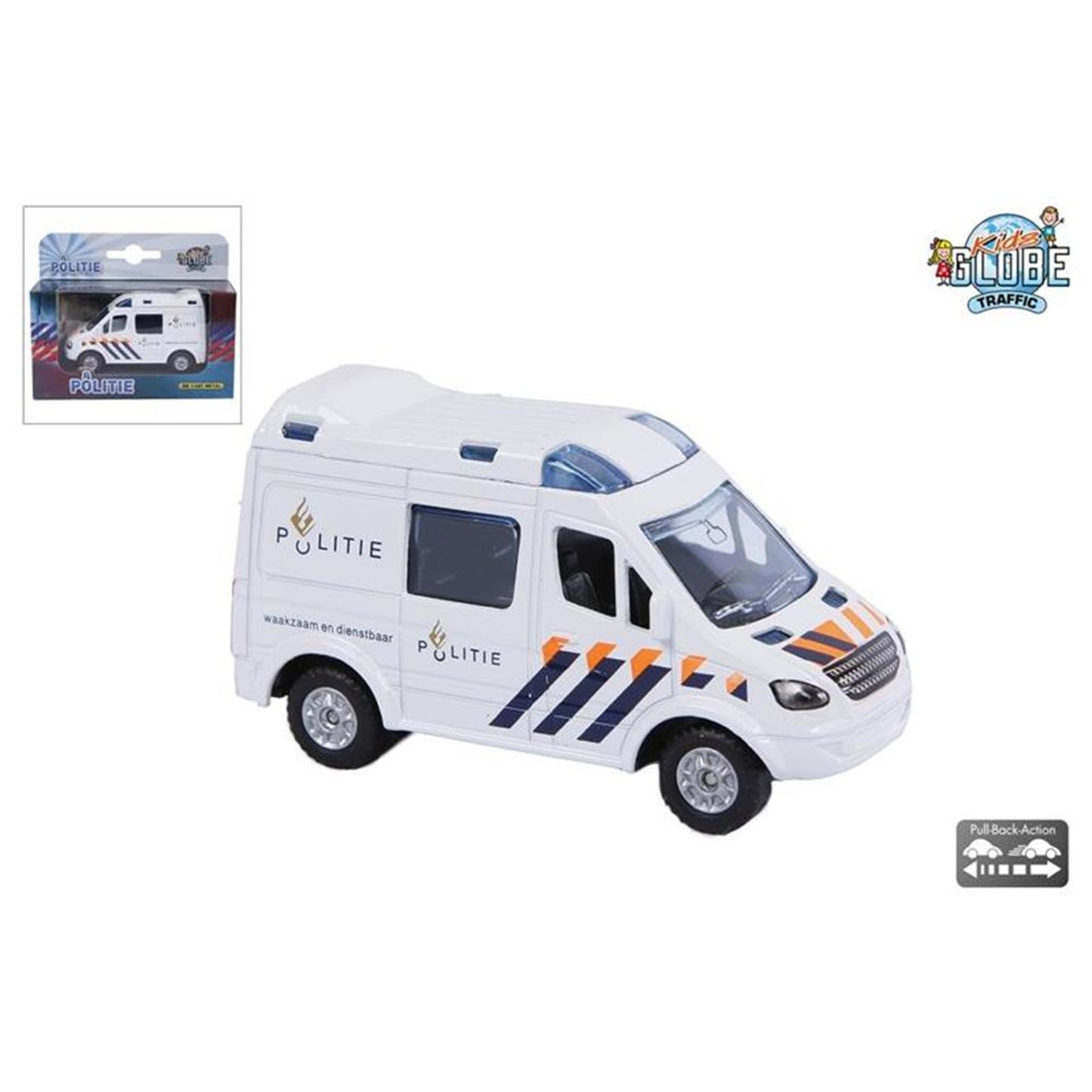Kids Globe Die Cast Police Car NL, 8 cm