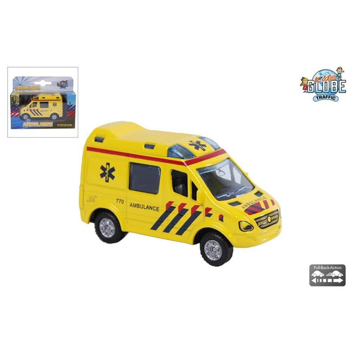 Kids globe die-cast ambulance nl