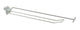 Promo gancho doble abatible 30 cm con barra en T para pared de lamas