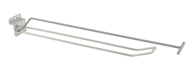 Promo gancio doppio pieghevole 30 cm con barra a T per parete a doghe