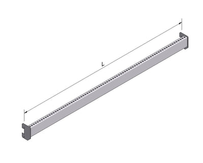 Materiale scaffalatura traversa perfo lunghezza 100 profondità 20 argento
