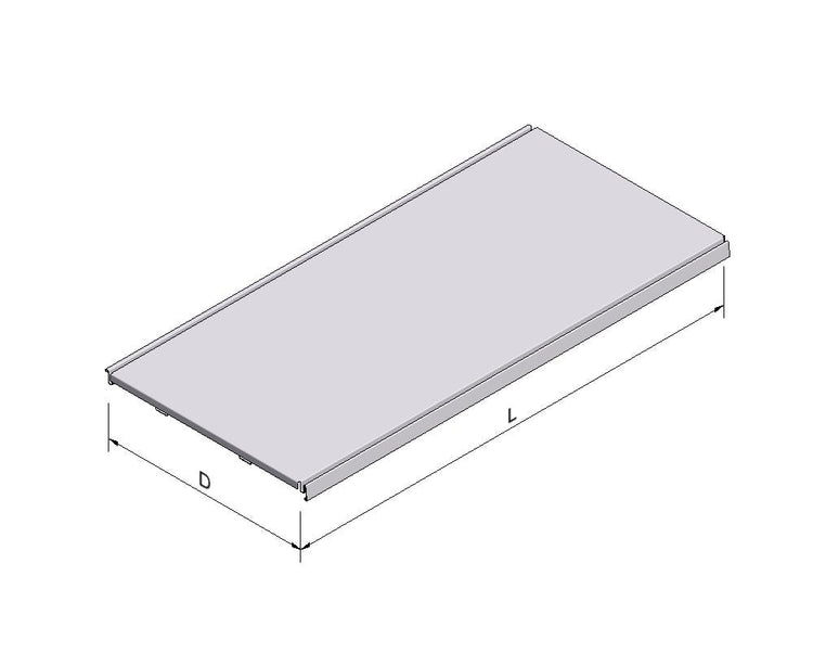 Stellingmateriaal legbord lengte 100 diepte 37 zilver