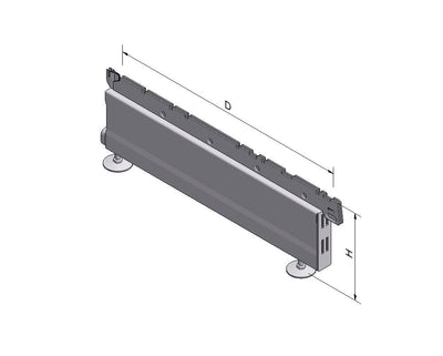 Base materiale scaffalatura compresa staffa di sostegno altezza 16 profondità 47 silver