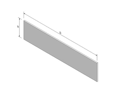 Scaffalatura divisoria materiale perspex altezza 7,5 profondità 47
