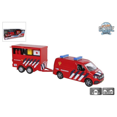 Kids Globe Globe VW Transporter Fire Brigade con Trailer