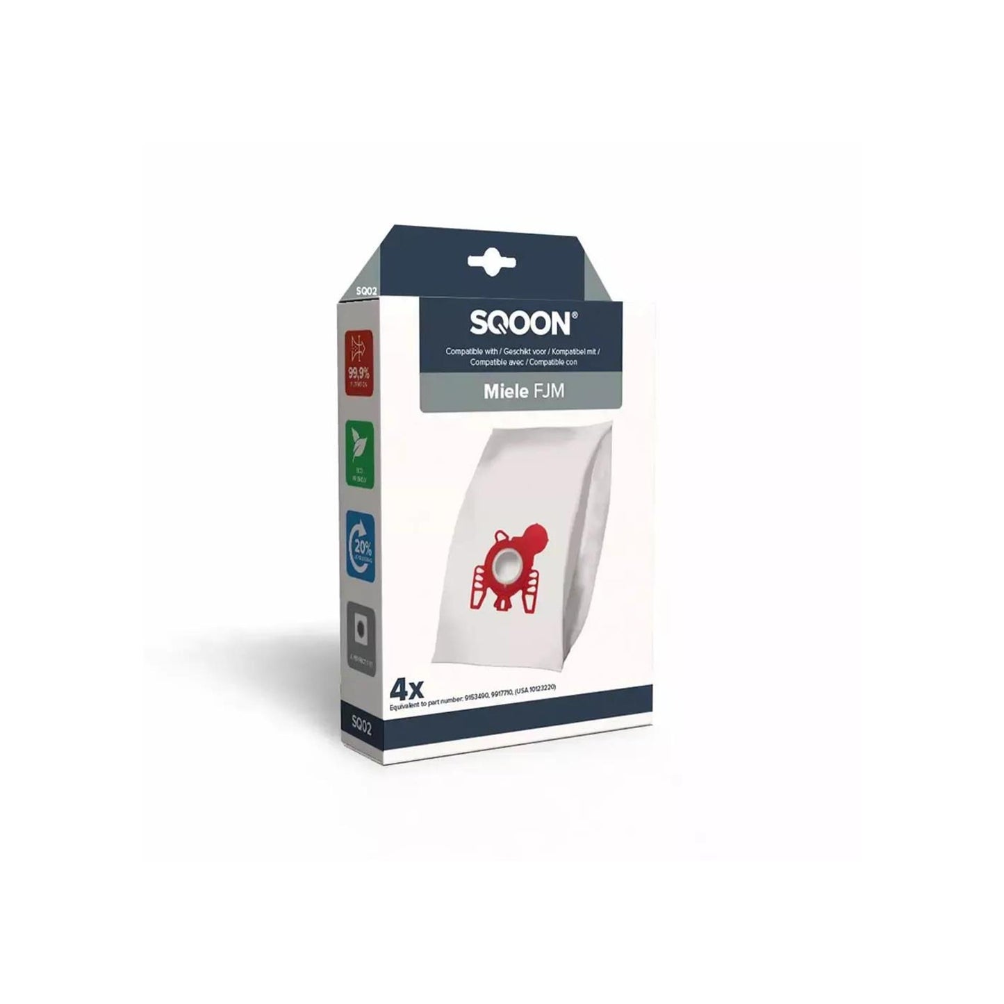 Sqoon bolsa aspiradora miele fjm 4uds