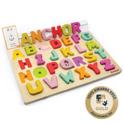 Houten alfabet puzzel: mijn eerste engel - afbeelding 1