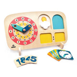 Educational game, wooden clock time game. 4+ - afbeelding 1