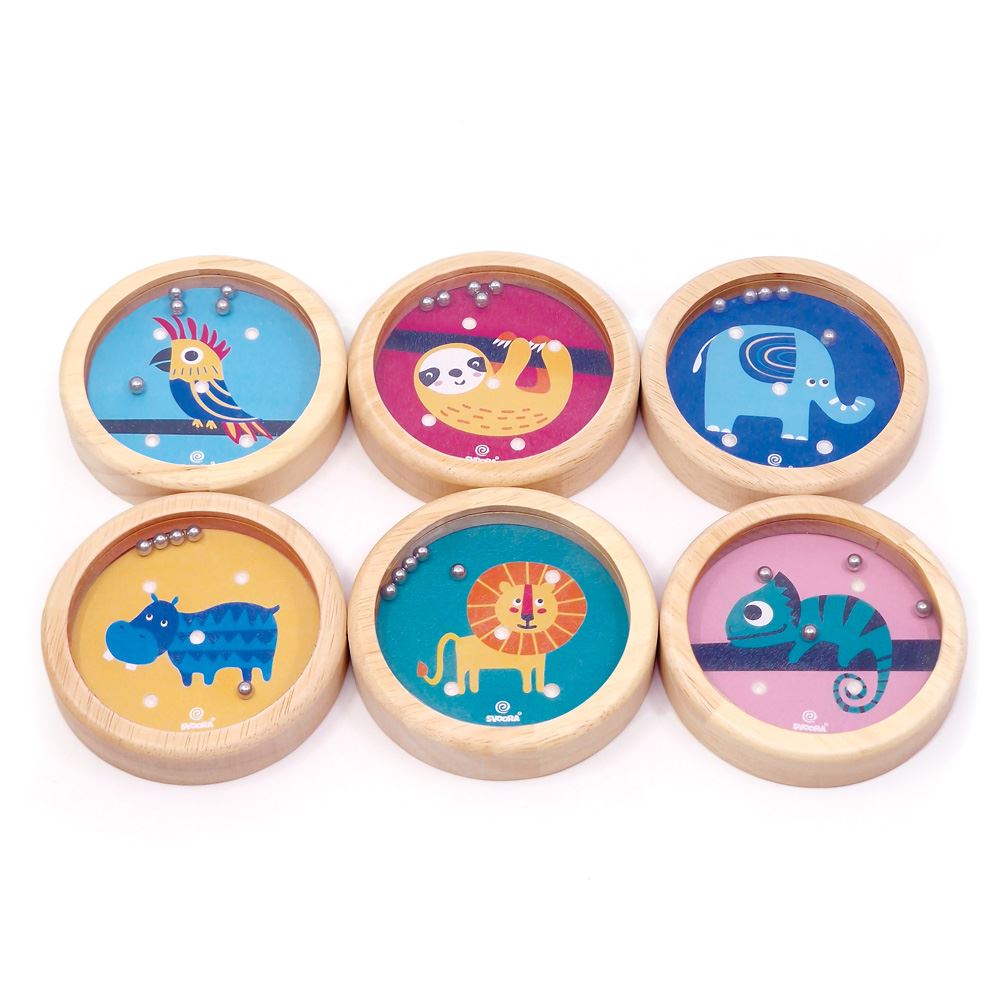 Dsp. Juego de equilibrio de madera animales 6 culos.