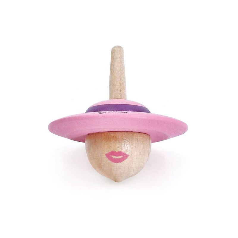 Sombrero giratorio con tapa de madera. la dama. 5+