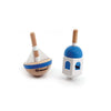 Set di trottole greche in legno. 5+