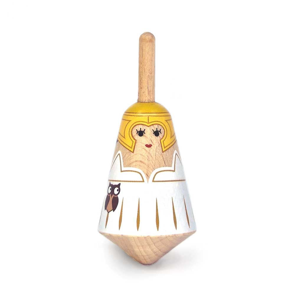 Peaje de madera griego: atenea. 3.5x3.5x8