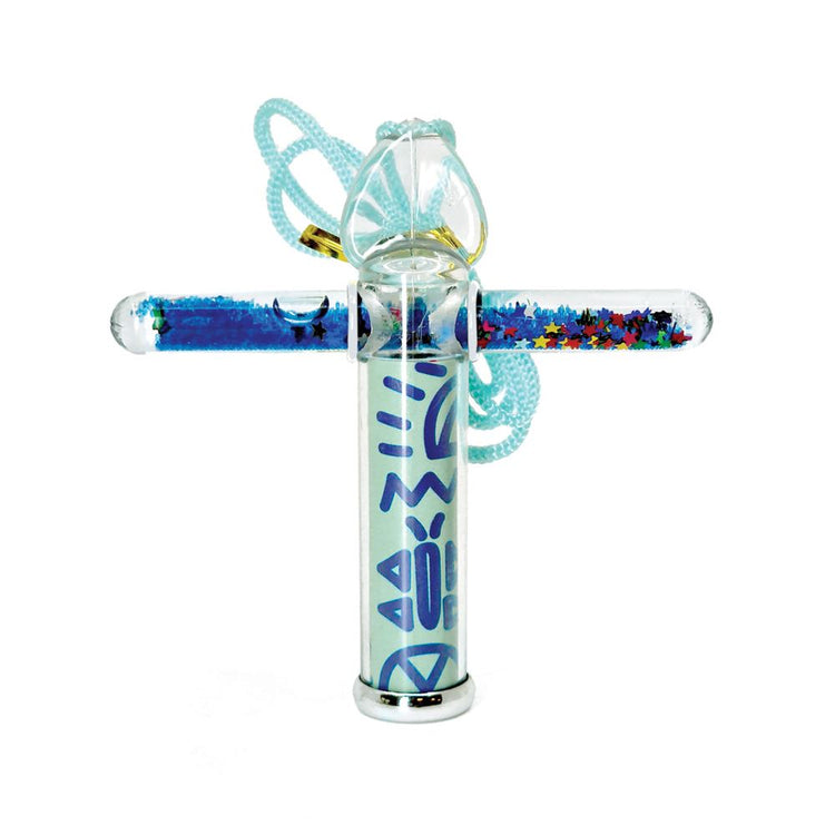 Mini liquid caleidoscope blauw. 14x2x11