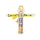 Mini caleidoscopio liquido giallo. 14x2x11 c