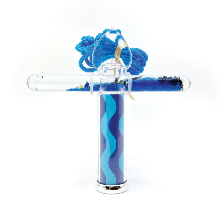 Mini liquid caleidoscope 'blauwe golven'