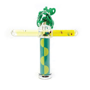 Mini liquid caleidoscope 'groene lijnen' - afbeelding 1