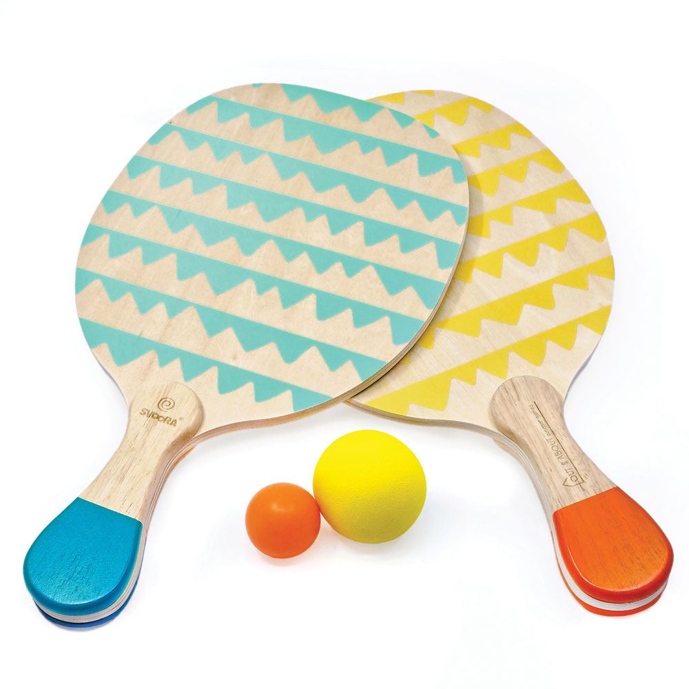 Svoora out about wooden racket set. 5+