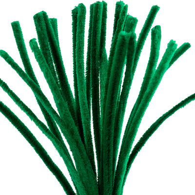 Creativ company chenilla, l: 30 cm, grosor 9 mm, verde oscuro, 25 piezas 1 caja