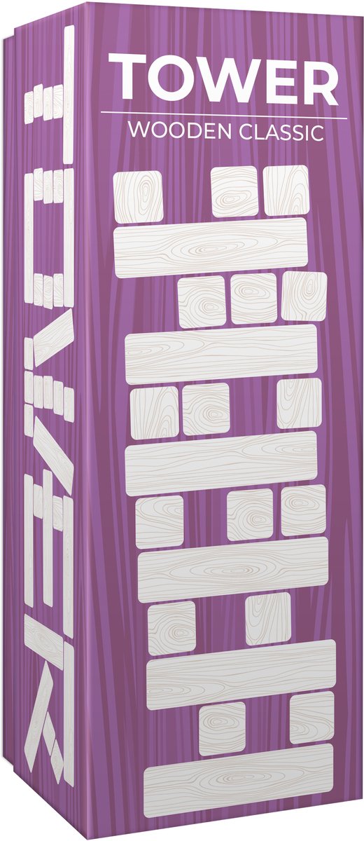 Torre oscillante tattica - gioco da tavolo - giochi classici - gioco impilabile in legno - 48 blocchi - da 7 anni