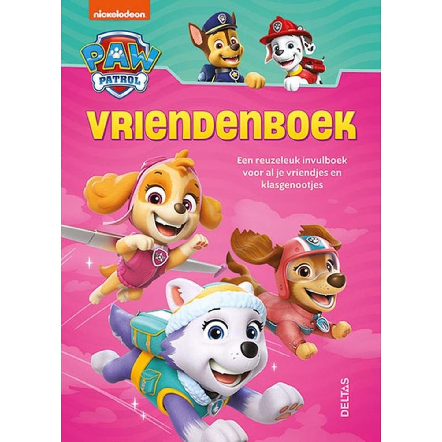 Libro de amigos de la patrulla canina de nickelodeon deltas rosa