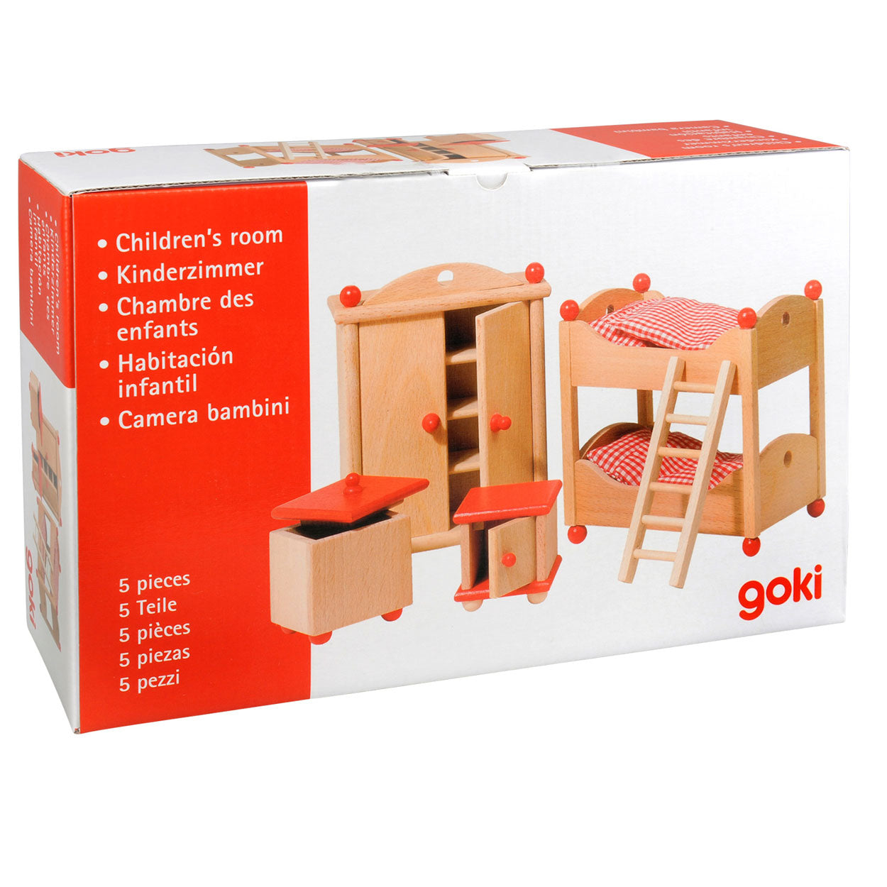 Goki Dollhouse Furniture Rala para niños