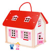 Goki Wooden Dollhouse maleta con accesorios