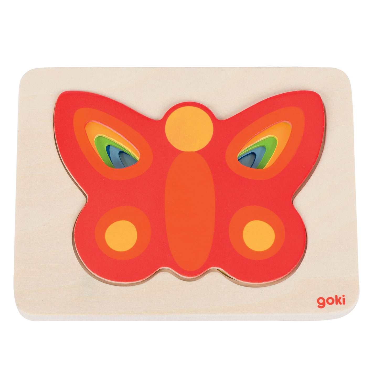 Farfalla puzzle a strato Goki, 5 strati