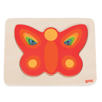Farfalla puzzle a strato Goki, 5 strati