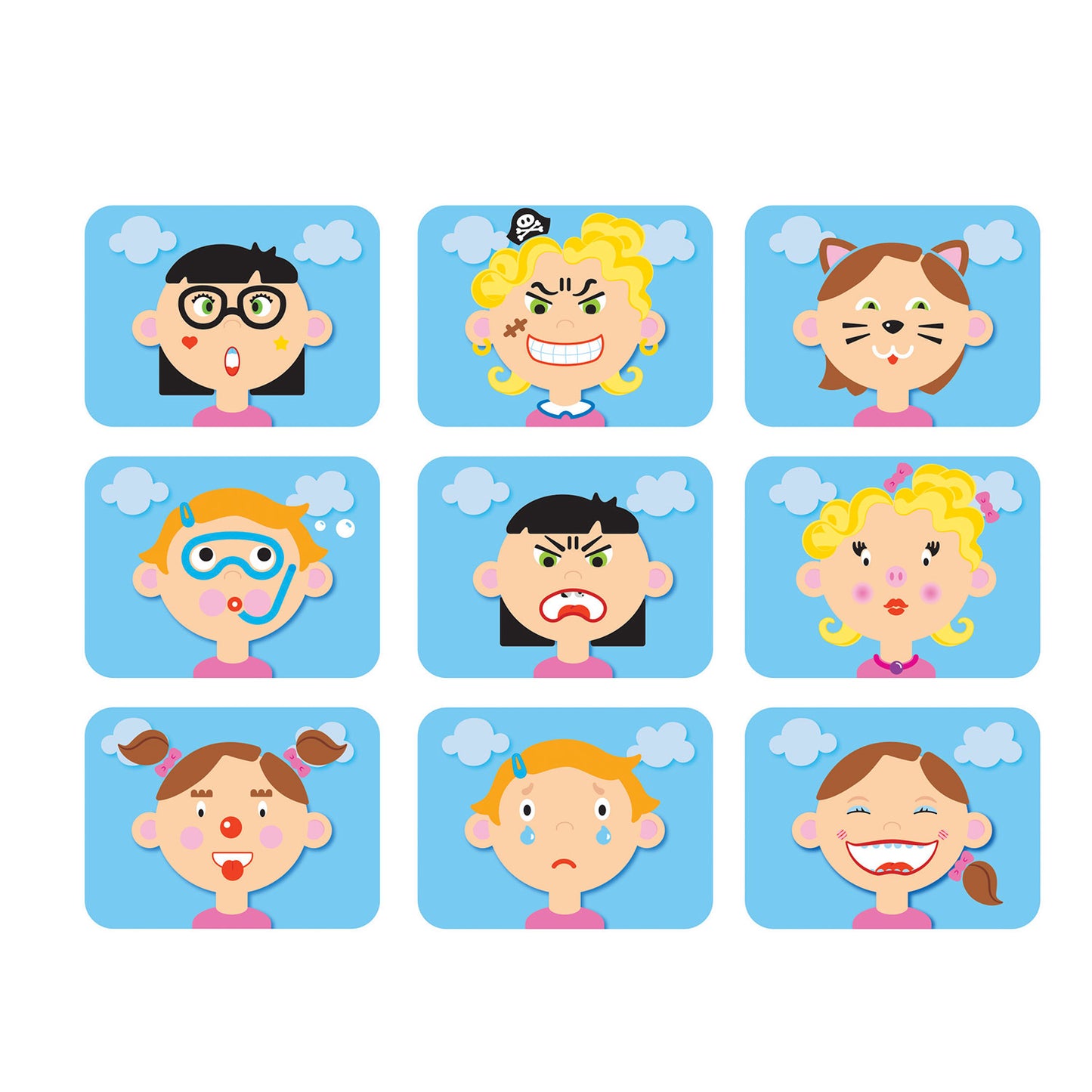 Goki Game Magnetic Funny Face Girl, 66dlg.