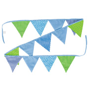 Goki katoenen vlaggenlijn blauw groen - afbeelding 1