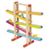 Goki Wooden Marble Track con figure - afbeelding 1