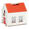 Casa delle bambole portatile in legno Goki con accessori