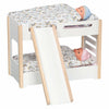 Cama de muñeca de madera de Goki con tobogán