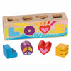 Caja clasificadora de madera Goki, clasificador de formas love - 5 uds.