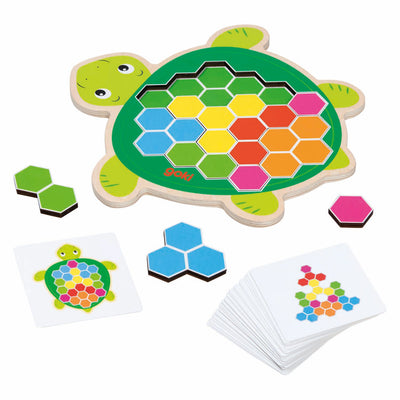 Game puzzle di tartaruga di legno Goki Rosy, 41 °.