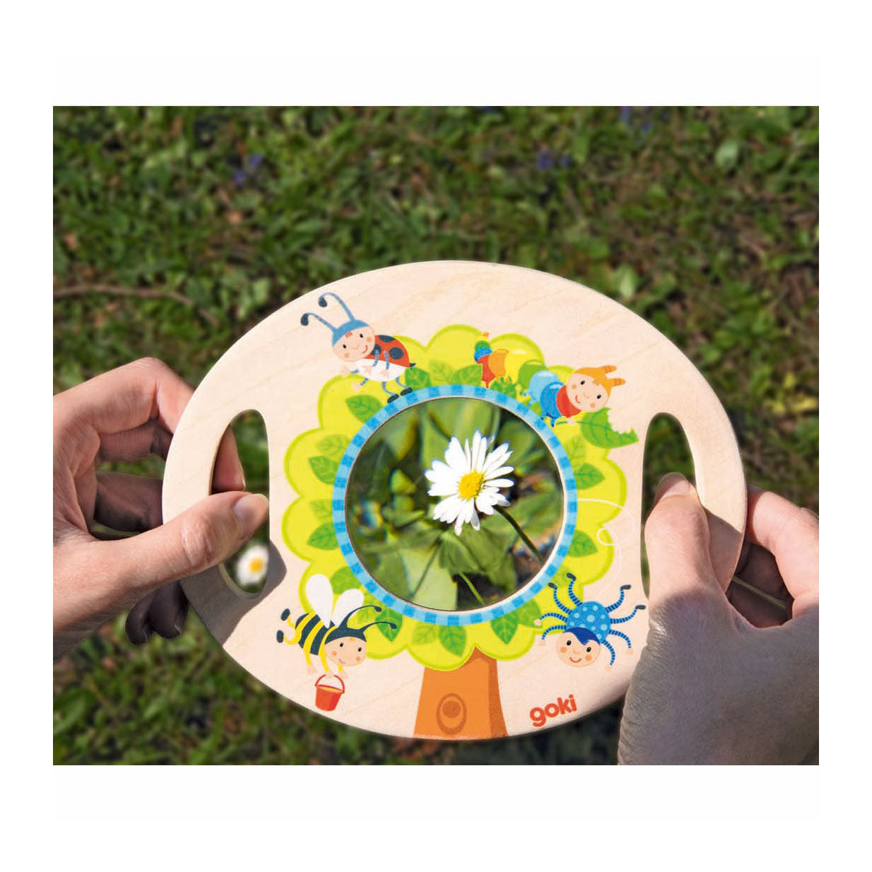 Goki Houten XL Magnifying glass with handles
