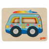 Auto puzzle a strati in legno Goki, 5 pz.