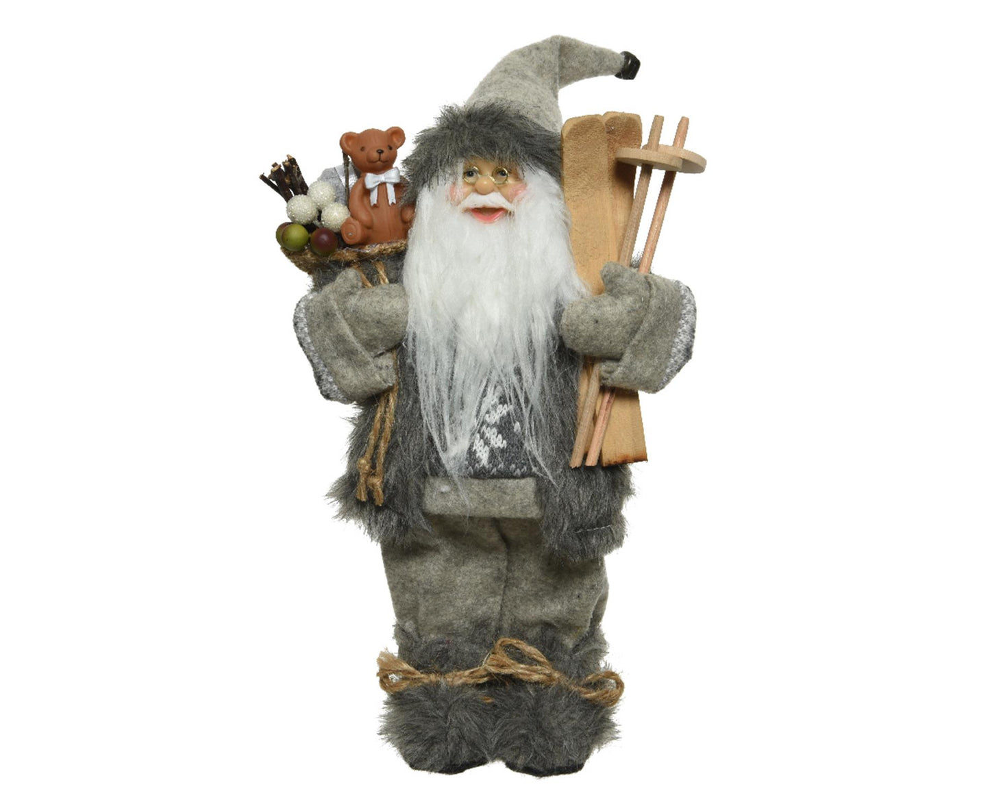 Decoris Papá Noel h45cm poliéster gris