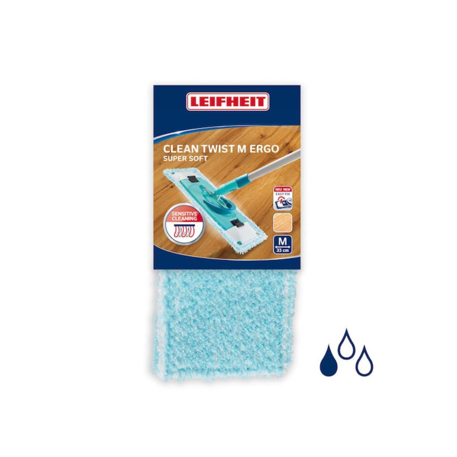 Leifheit clean twist m ergo vervangingsdoek - supersoft 33cm