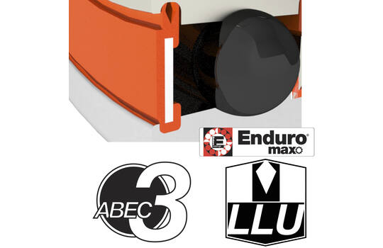 Enduro bearings 6902 llu max bo - abec 3 max - black oxide (radial) - 15x28x7