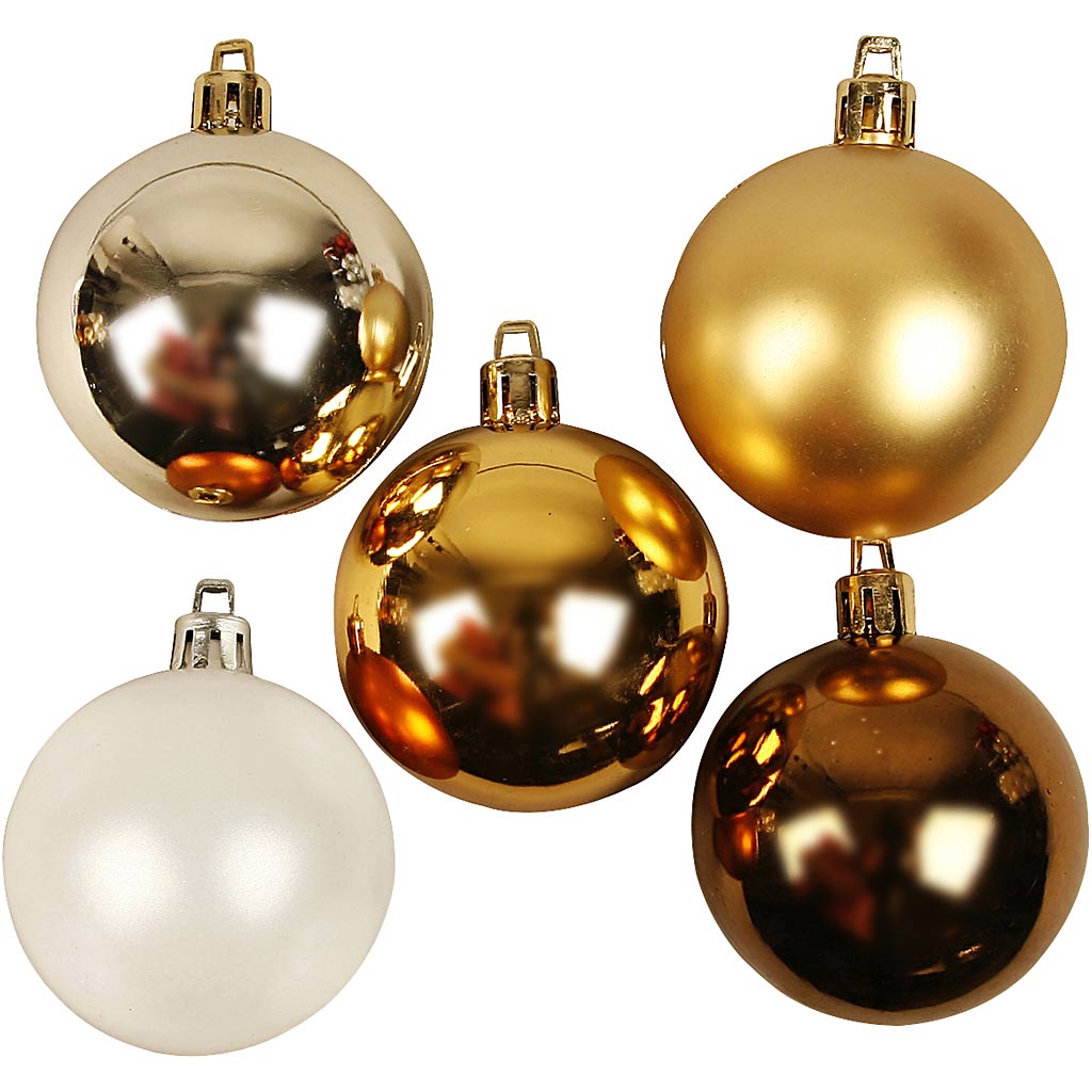 Bolas de Navidad Creativ company, d 6 cm, doradas, 20 piezas, 1 caja