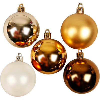 Bolas de Navidad Creativ company, d 6 cm, doradas, 20 piezas, 1 caja